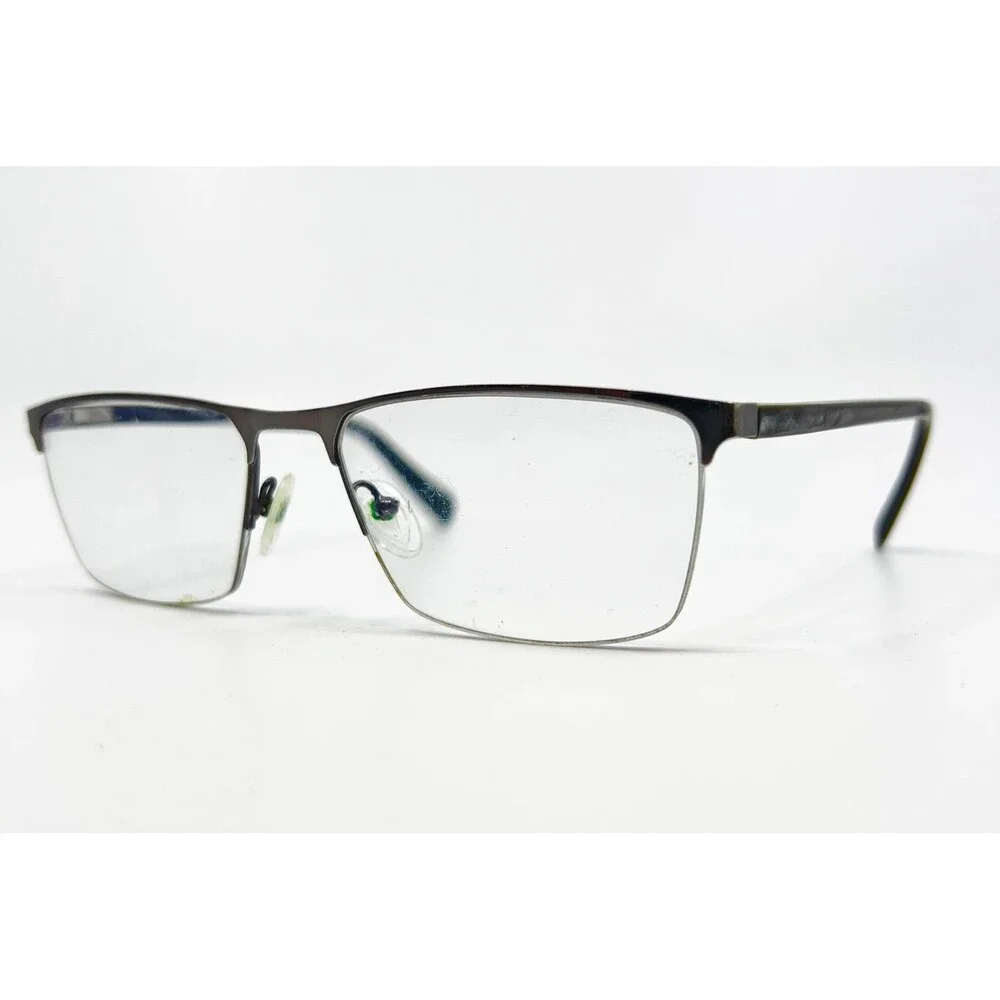 Mark + James Eyeglasses Men Brown Semi Rimless Rectangular 58-18-150